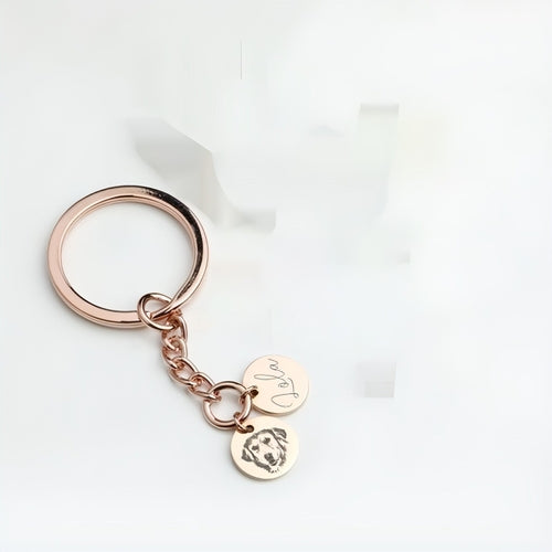 Portachiavi Personalizzato con Foto dell'Animale Domestico – Souvenir Regalo per Amanti degli Animali