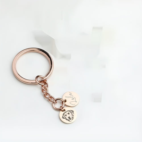 Portachiavi Personalizzato con Foto dell'Animale Domestico – Souvenir Regalo per Amanti degli Animali